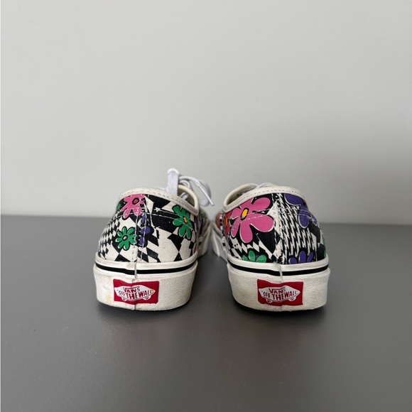 Vans Authentic Checkered Floral Sneakers Artsy Size 7 - Picture 3 of 5